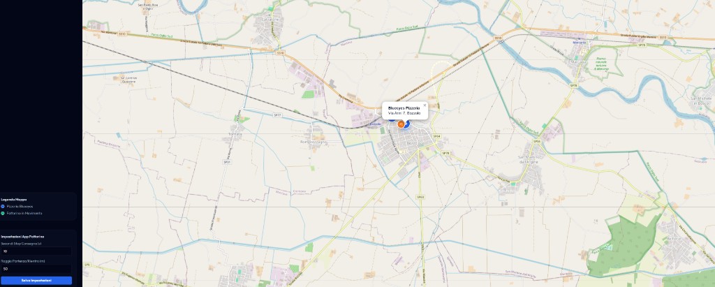 Mappa live — tracciamento rider GPS